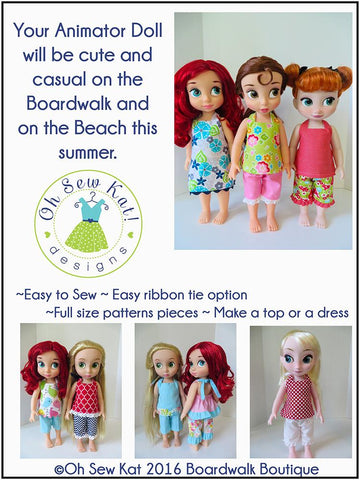 Oh Sew Kat Disney Animator Boardwalk Boutique Halter Top & Capris for Disney Animators' Dolls Pixie Faire