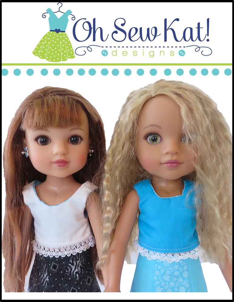 Oh Sew Kat H4H/Les Cheries Popsicle Top Pattern for Les Cheries and Hearts for Hearts Girls Dolls Pixie Faire