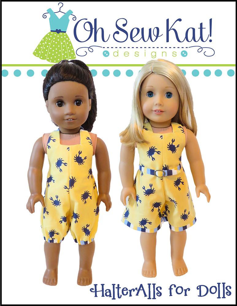 Oh Sew Kat 18 Inch Modern HalterAlls for Dolls 18" Doll Clothes Pixie Faire