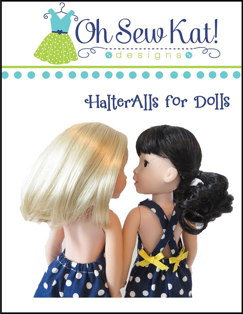 Oh Sew Kat WellieWishers HalterAlls for Dolls 14.5" Doll Clothes Pattern Pixie Faire