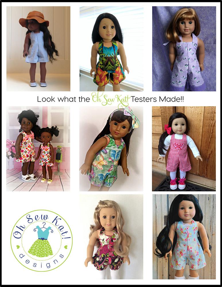 Oh Sew Kat 18 Inch Modern HalterAlls for Dolls 18" Doll Clothes Pixie Faire