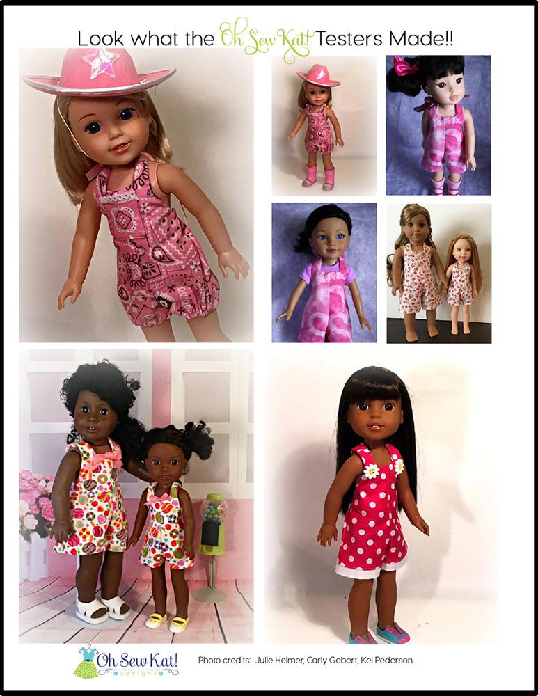 Oh Sew Kat WellieWishers HalterAlls for Dolls 14.5" Doll Clothes Pattern Pixie Faire