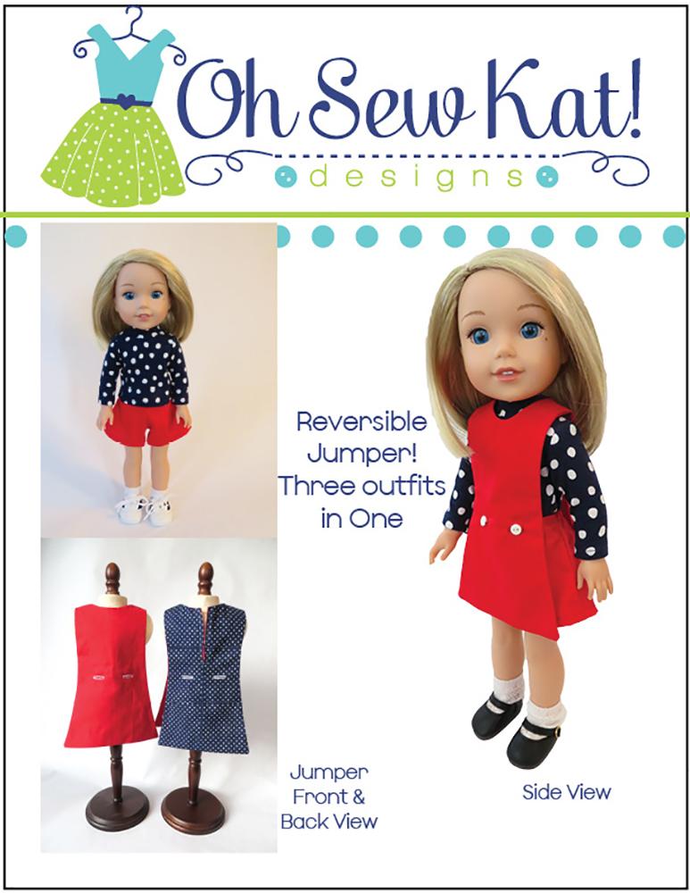 Oh Sew Kat WellieWishers Jumping Jack 14.5" Doll Clothes Pattern Pixie Faire