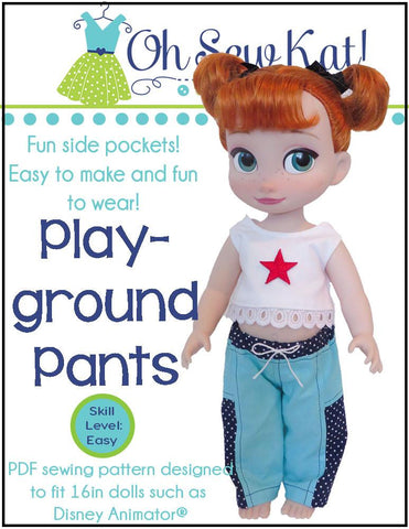 Oh Sew Kat Disney Animator Playground Pants for Disney Animator Dolls Pixie Faire