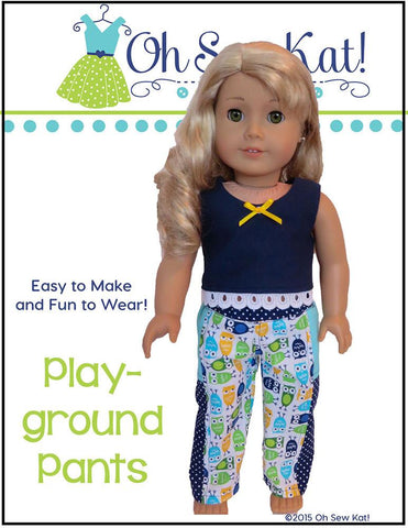 Oh Sew Kat 18 Inch Modern Playground Pants 18" Doll Clothes Pixie Faire