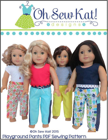 Oh Sew Kat 18 Inch Modern Playground Pants 18" Doll Clothes Pixie Faire