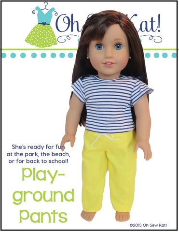Oh Sew Kat 18 Inch Modern Playground Pants 18" Doll Clothes Pixie Faire