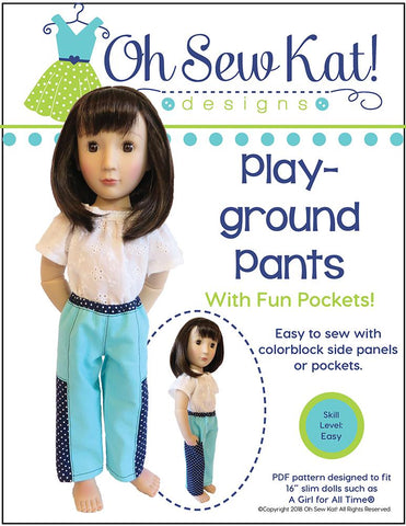 Oh Sew Kat A Girl For All Time Playground Pants Pattern For A Girl For All Time Dolls Pixie Faire