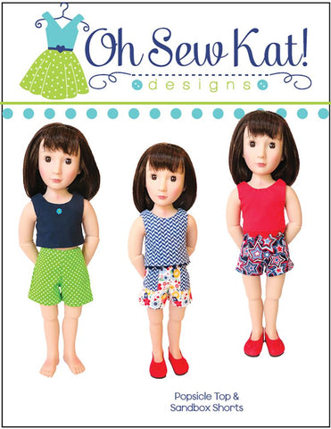 Oh Sew Kat A Girl For All Time Sandbox Shorts Pattern For AGAT Dolls Pixie Faire