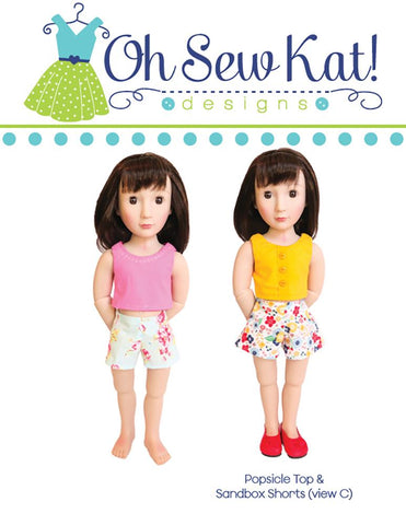 Oh Sew Kat A Girl For All Time Sandbox Shorts Pattern For AGAT Dolls Pixie Faire