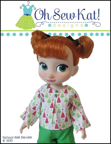 Oh Sew Kat Disney Doll School Bell Blouse Pattern for Disney Animator Dolls Pixie Faire