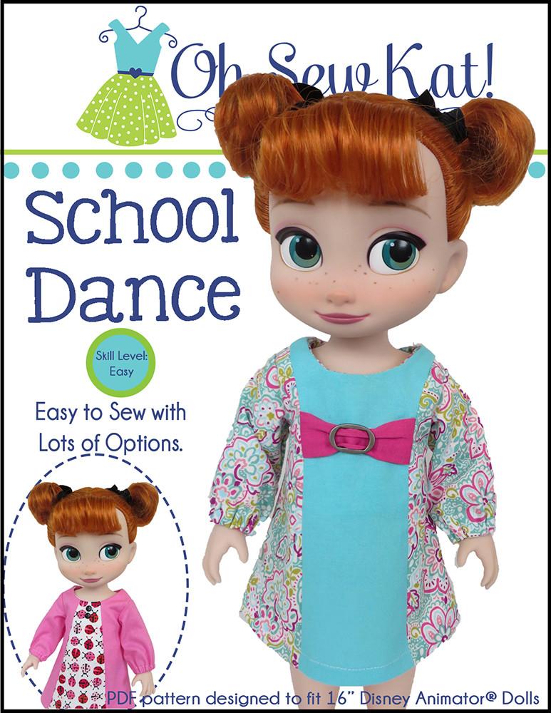 Oh Sew Kat School Dance Doll Clothes Pattern Disney Animator Dolls
