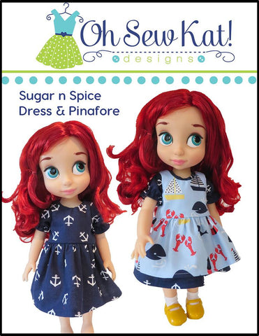 Oh Sew Kat Disney Animator Sugar n Spice & Everything Nice Dress with Dress Up Accessories Pattern for Disney Animators' Dolls Pixie Faire