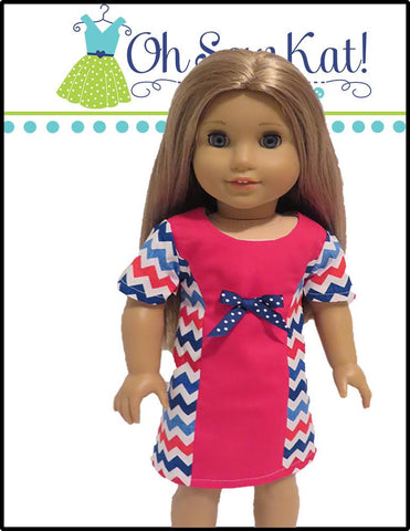 Oh Sew Kat 18 Inch Modern Sunshine Dress 18" Doll Clothes Pattern Pixie Faire