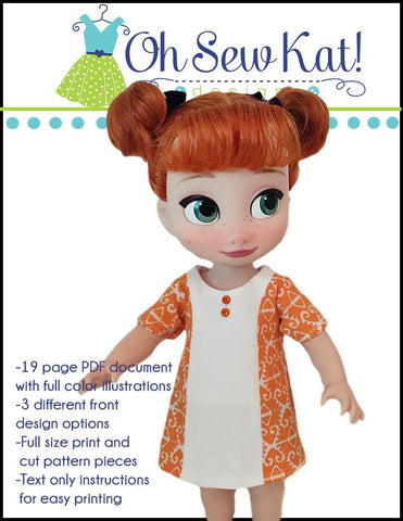 Oh Sew Kat Disney Doll Sunshine Dress Pattern for Disney Animator Dolls Pixie Faire