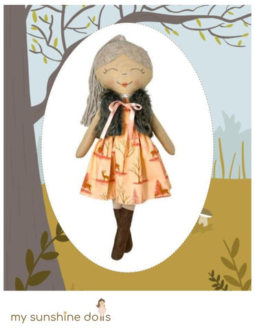 My Sunshine Dolls Cloth Doll Oh Deer! Dress Up Doll 23" Cloth Doll Pattern Bundle Options Pixie Faire