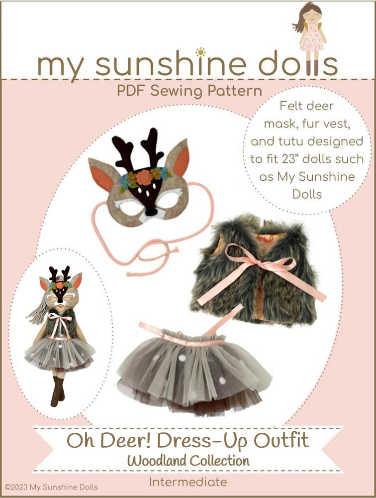Oh Deer! Dress Up Doll 23 inch Cloth Doll Pattern Bundle Options Oh Deer! Dress Up Doll Outfit For 23" Cloth Dolls Oh Deer! Dress Up Doll 23 inch Cloth Doll Pattern Bundle Options Oh Deer! Dress Up Doll Outfit For 23" Cloth Dolls