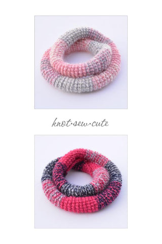 Knot-Sew-Cute Crochet Ombré Infinity Scarf Tunisian Crochet Pattern Pixie Faire