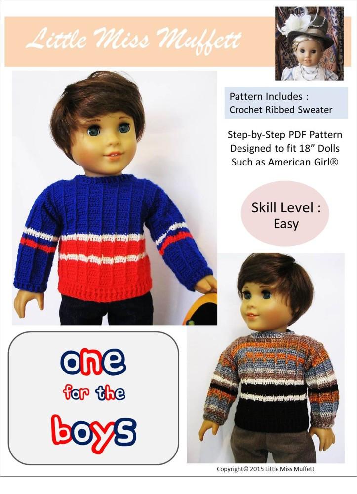 Little Miss Muffett Crochet One For The Boys Crochet Pattern Pixie Faire