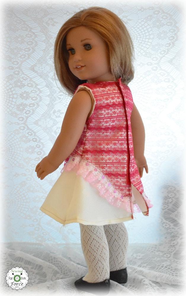 Sewing Force 18 Inch Modern One Of A Kind Dress 18" Doll Clothes Pattern Pixie Faire
