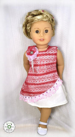 Sewing Force 18 Inch Modern One Of A Kind Dress 18" Doll Clothes Pattern Pixie Faire