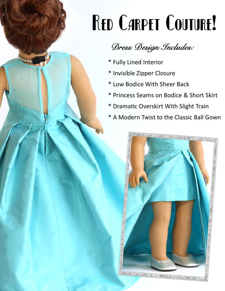 Liberty Jane 18 Inch Modern Opening Night Dress 18" Doll Clothes Pattern Pixie Faire