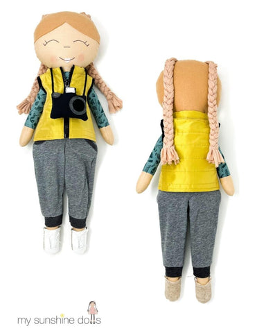 My Sunshine Dolls Cloth doll Outdoor Adventures Camping Doll 23" Cloth Doll Pattern Pixie Faire
