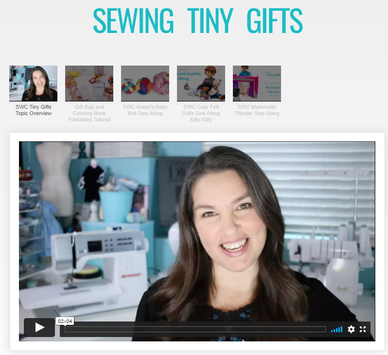 SWC Classes Sewing Tiny Gifts Master Class Video Course Pixie Faire
