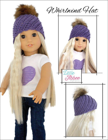 Little Abbee Crochet Whirlwind Hat 18" Doll Crochet Pattern Pixie Faire