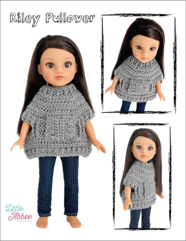 Little Abbee WellieWishers Riley Pullover Crochet Pattern for 13-14.5" Dolls Pixie Faire