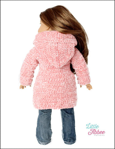 Little Abbee Crochet Hooded Peacoat Crochet Pattern for 18" Dolls Pixie Faire