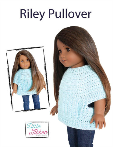 Little Abbee Crochet Riley Pullover 18" Doll Crochet Pattern Pixie Faire