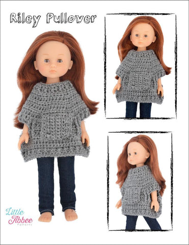 Little Abbee WellieWishers Riley Pullover Crochet Pattern for 13-14.5" Dolls Pixie Faire