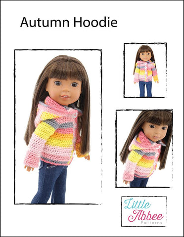 Little Abbee WellieWishers Autumn Hoodie Crochet Pattern for 14.5" Dolls Pixie Faire