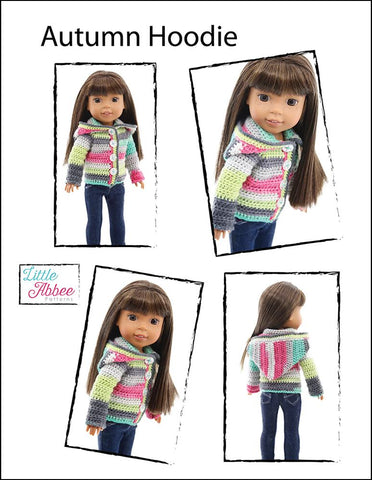 Little Abbee WellieWishers Autumn Hoodie Crochet Pattern for 14.5" Dolls Pixie Faire