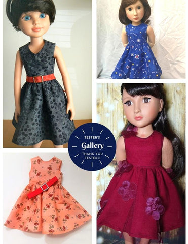 123 Mulberry Street A Girl For All Time Summer Twirl Dress Pattern For 16" A Girl For All Time Dolls Pixie Faire