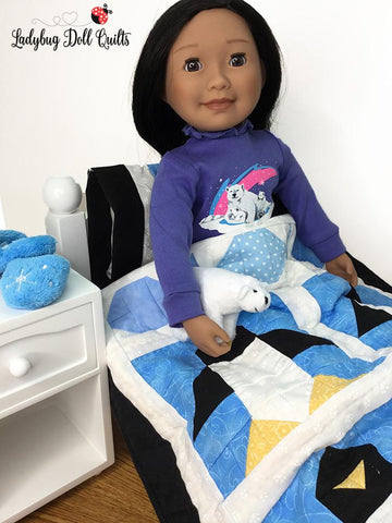Ladybug Doll Quilts Quilt Penguin Pals 18" Doll Quilt Pattern Pixie Faire
