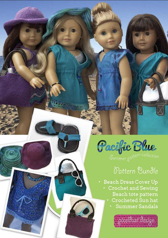 Stacy and Stella 18 Inch Modern Pacific Blue Bundle 18" Dolls Pixie Faire