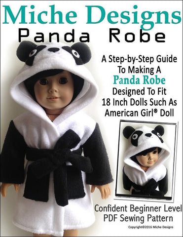 Miche Designs 18 Inch Modern Panda Robe 18" Doll Clothes Pixie Faire