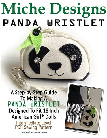 Miche Designs 18 Inch Modern Panda Wristlet 18" Doll Accessories Pixie Faire