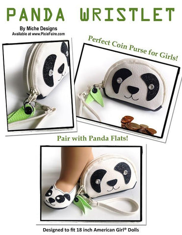 Miche Designs 18 Inch Modern Panda Wristlet 18" Doll Accessories Pixie Faire