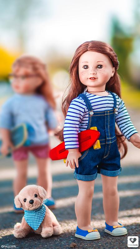 Liberty Jane 18 Inch Modern Paradise Cove Overalls 18" Doll Clothes Pattern Pixie Faire