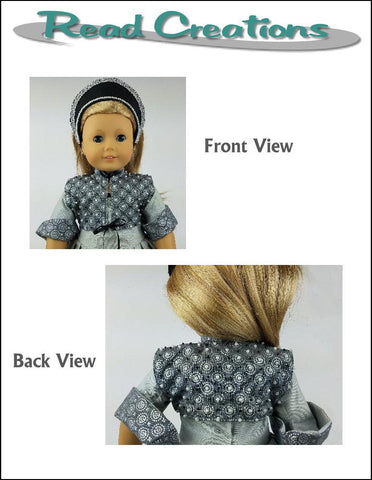 Read Creations 18 Inch Historical Reversible Tudor Partlet 18" Doll Clothes Pattern Pixie Faire