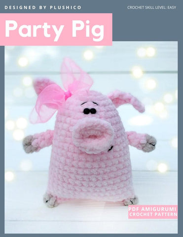Plushico Amigurumi Party Pig Amigurumi Crochet Pattern Pixie Faire