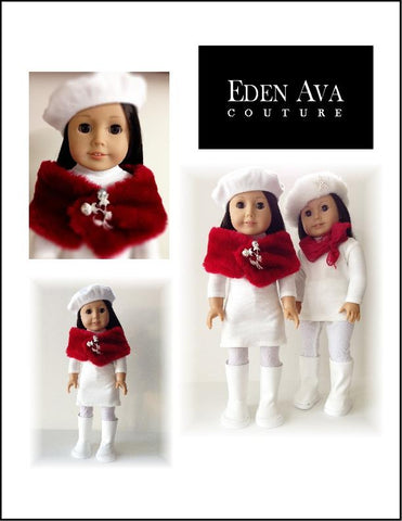 Eden Ava 18 Inch Modern Peppermint Snow Outfit 18" Doll Clothes Pattern Pixie Faire