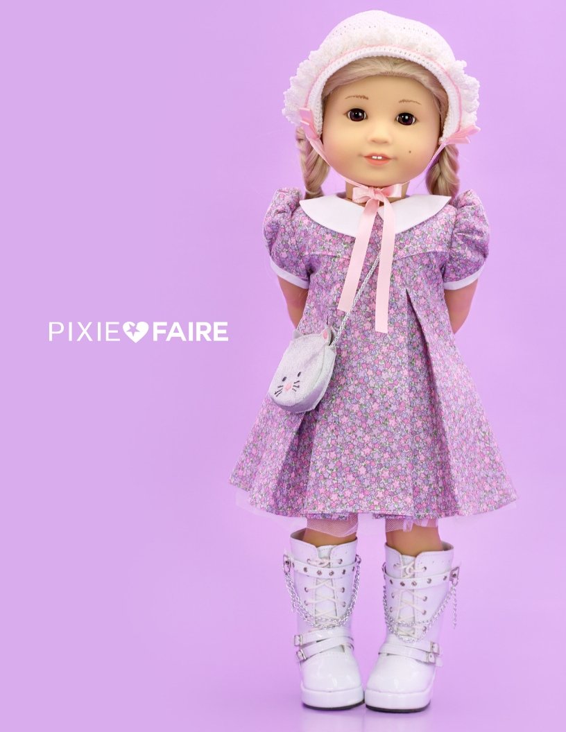 Fashioned by Rebecca 18 Inch Historical Petals-n-Pleats 18" Doll Clothes Pattern Pixie Faire