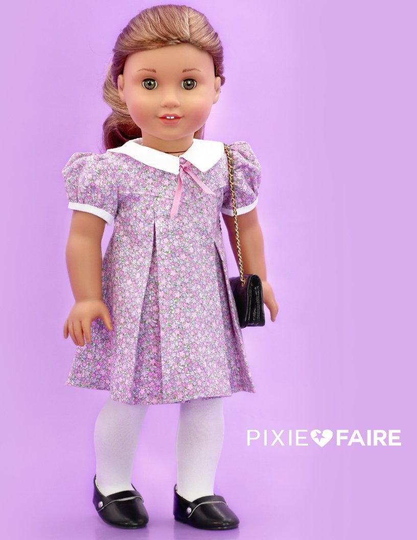 Fashioned by Rebecca 18 Inch Historical Petals-n-Pleats 18" Doll Clothes Pattern Pixie Faire
