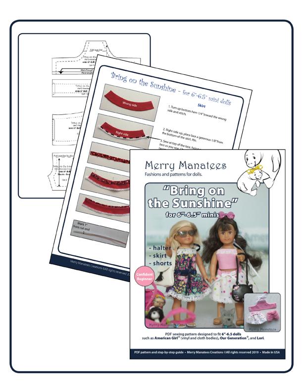 Merry Manatees Mini Bring On The Sunshine for 6" Mini Dolls Pixie Faire