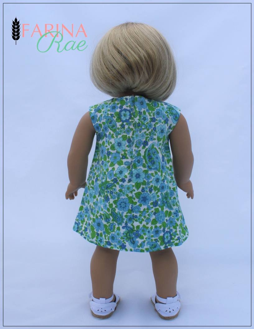 Farina Rae 18 Inch Modern Alyvia Dress 18" Doll Clothes Pattern Pixie Faire