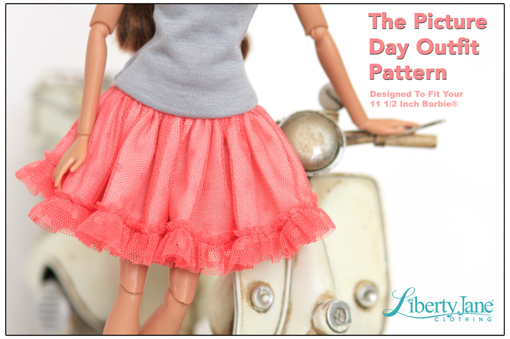 Liberty Jane Barbie Picture Day Skirt & Tank for 11-1/2" Fashion Dolls Pixie Faire